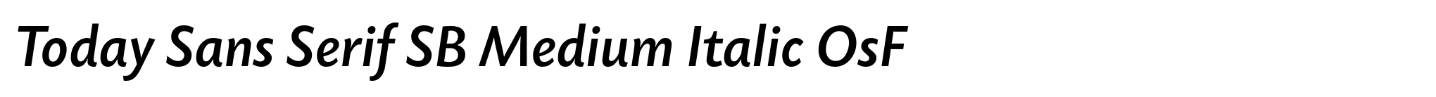 Today Sans Serif SB Medium Italic OsF image